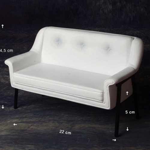 1/6 Scale USD Size Double Modern Chair (White)
