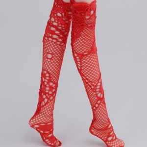12&quot; Size - TX Lace Knee Socks (Red)